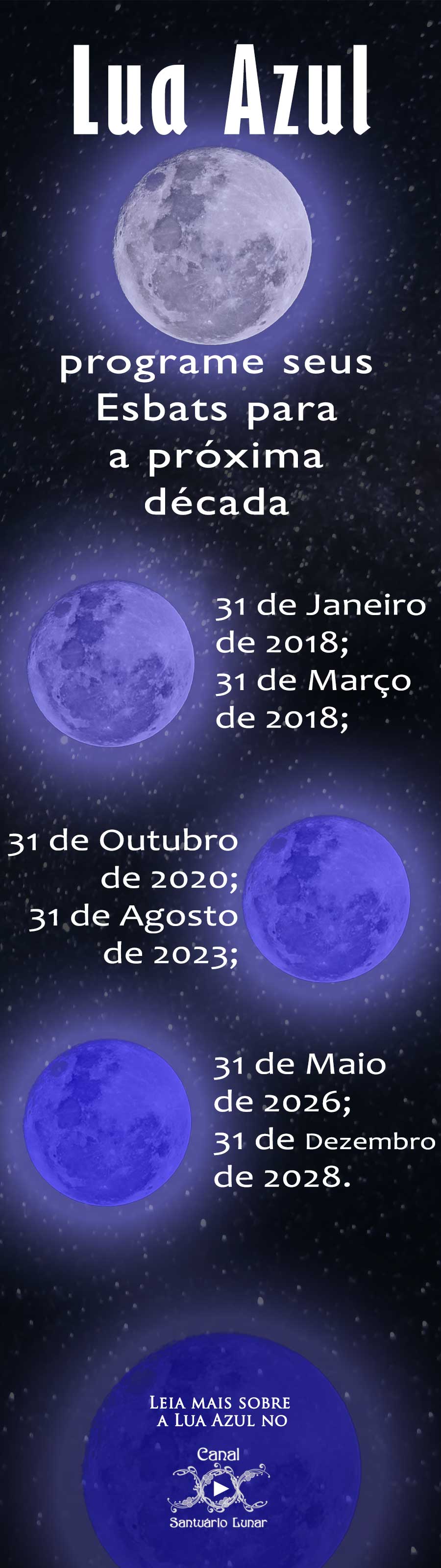 O que é Lua Azul? (+ um calendário para você programar seus Esbats!)