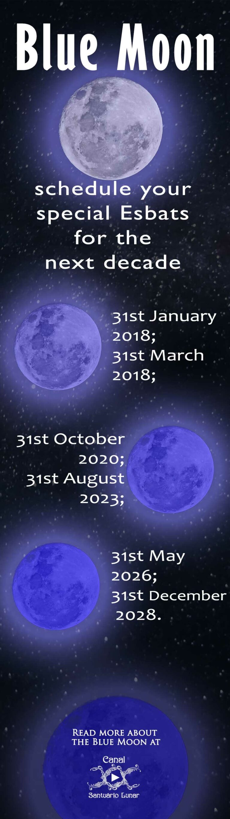What is a Blue Moon? (+ a Calendar to schedule your special Esbats!)